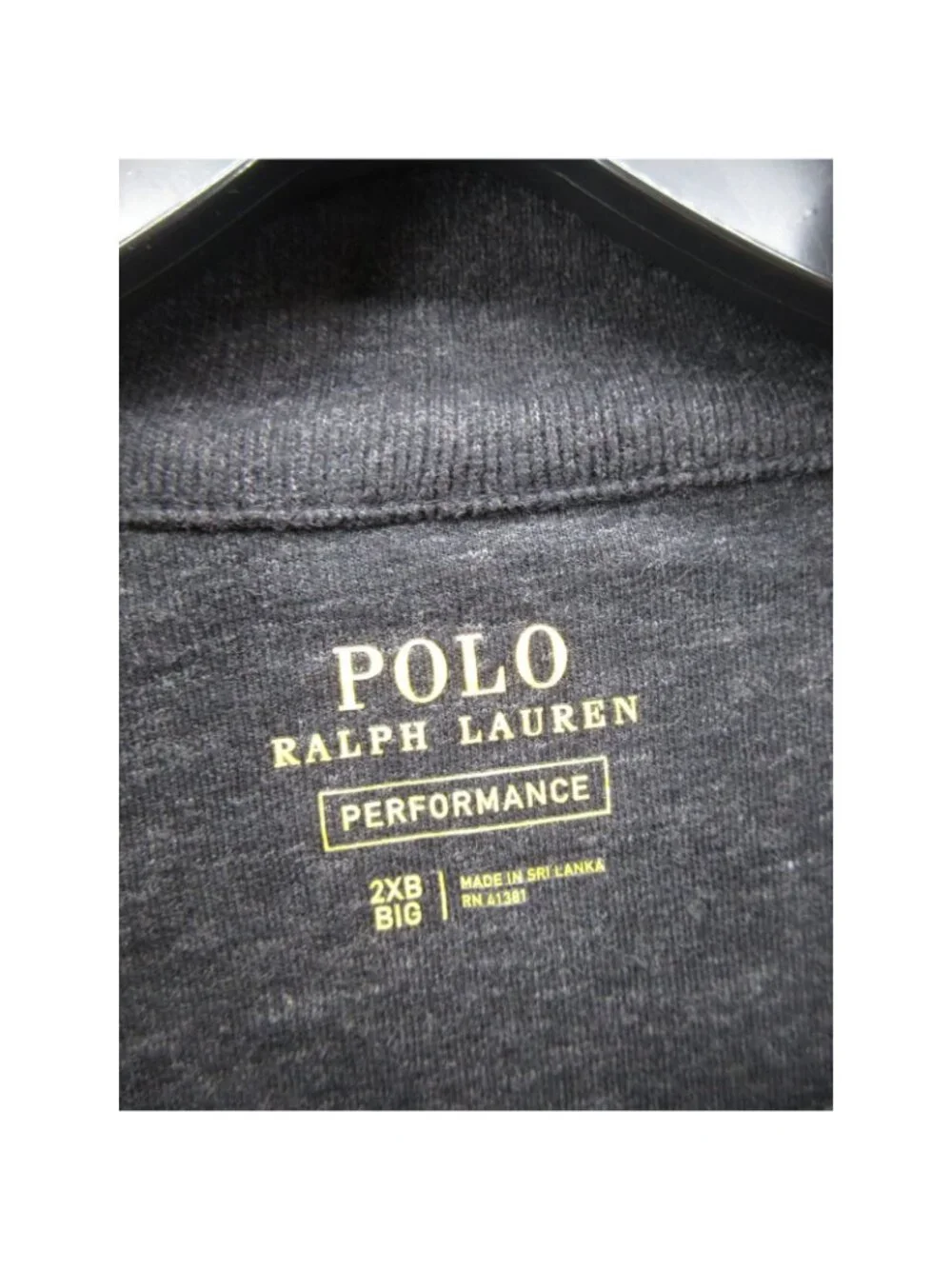 Polo Ralph Lauren Jacket 2XB Big Performance Sweatshirt Full Zip Pony